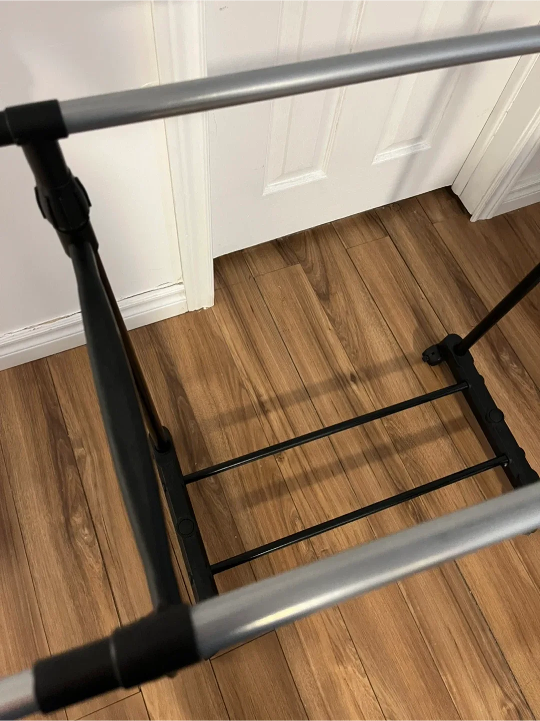 Rolling Garment Rack - Black & Silver image indicator(3)