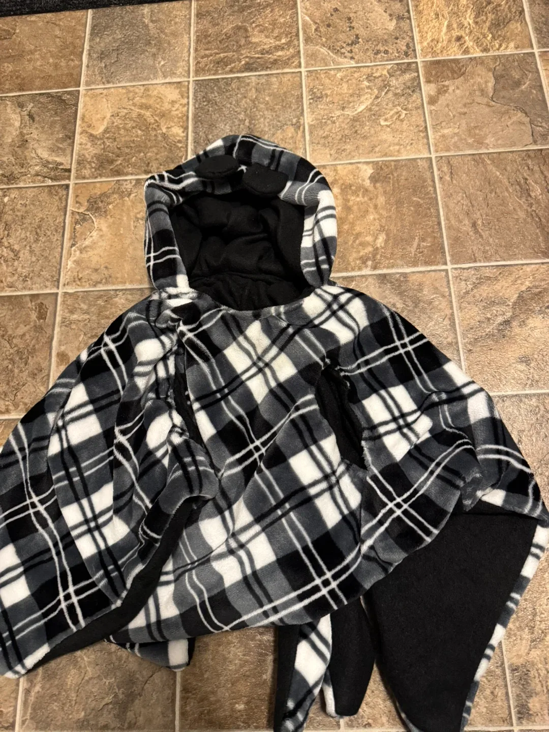 Baby Gap Pink Snowsuit & Plaid Poncho Set (3-6 Months) image indicator(3)