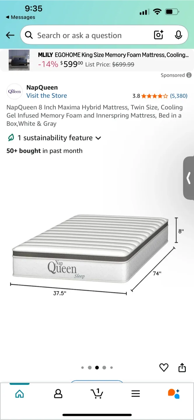 NapQueen 8 Inch Maxima Hybrid Mattress image indicator(5)