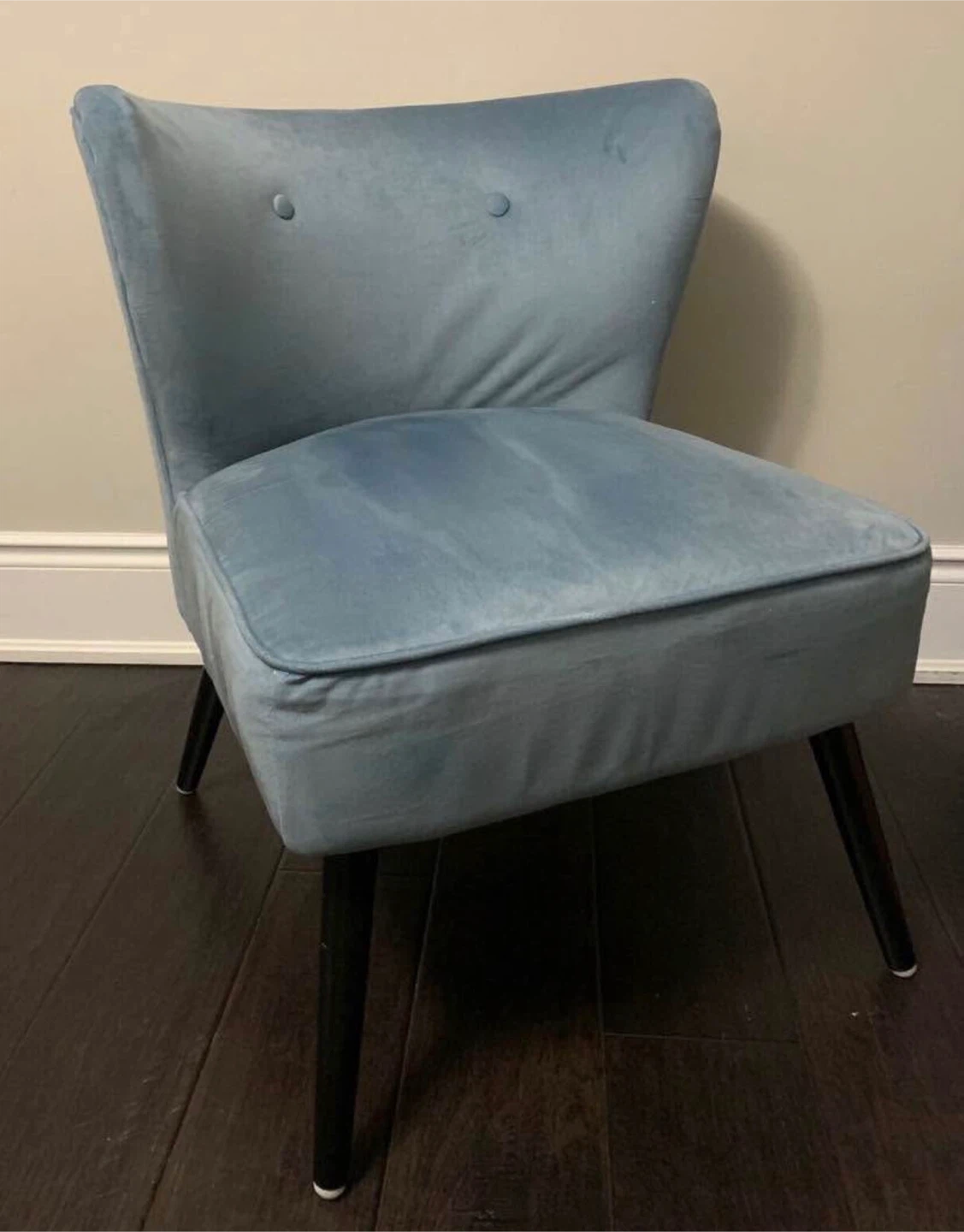 Blue Velvet Accent Chair