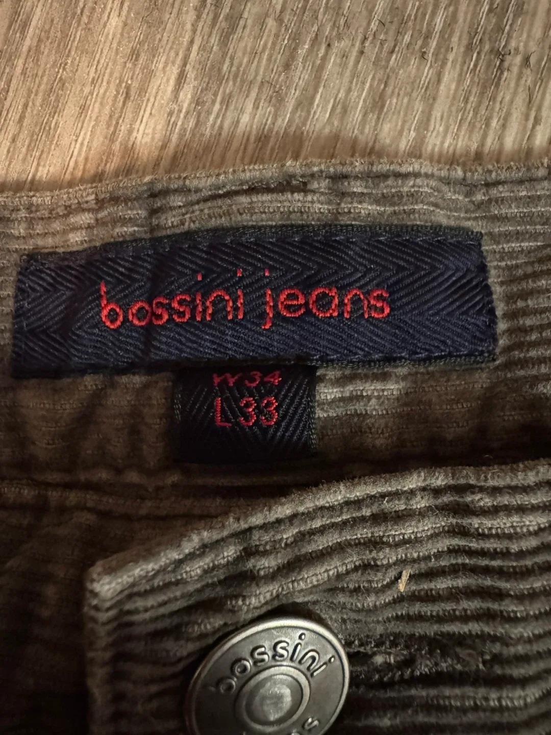 Bossini Jeans Corduroy Pants W34 L33 image indicator(3)