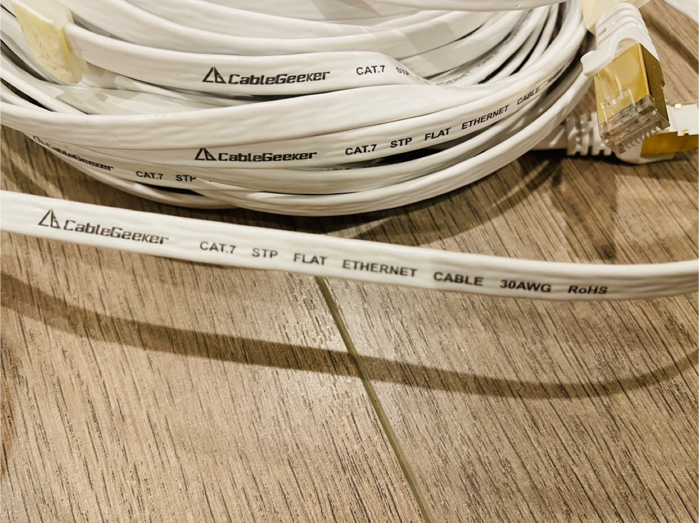 CableGeeker CAT.7 STP Flat Ethernet Cable - photo 2