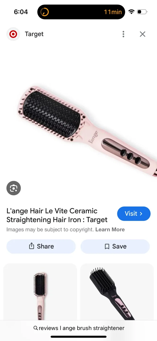 L'ange Le Vite Ceramic Straightening Hair Brush image indicator(5)