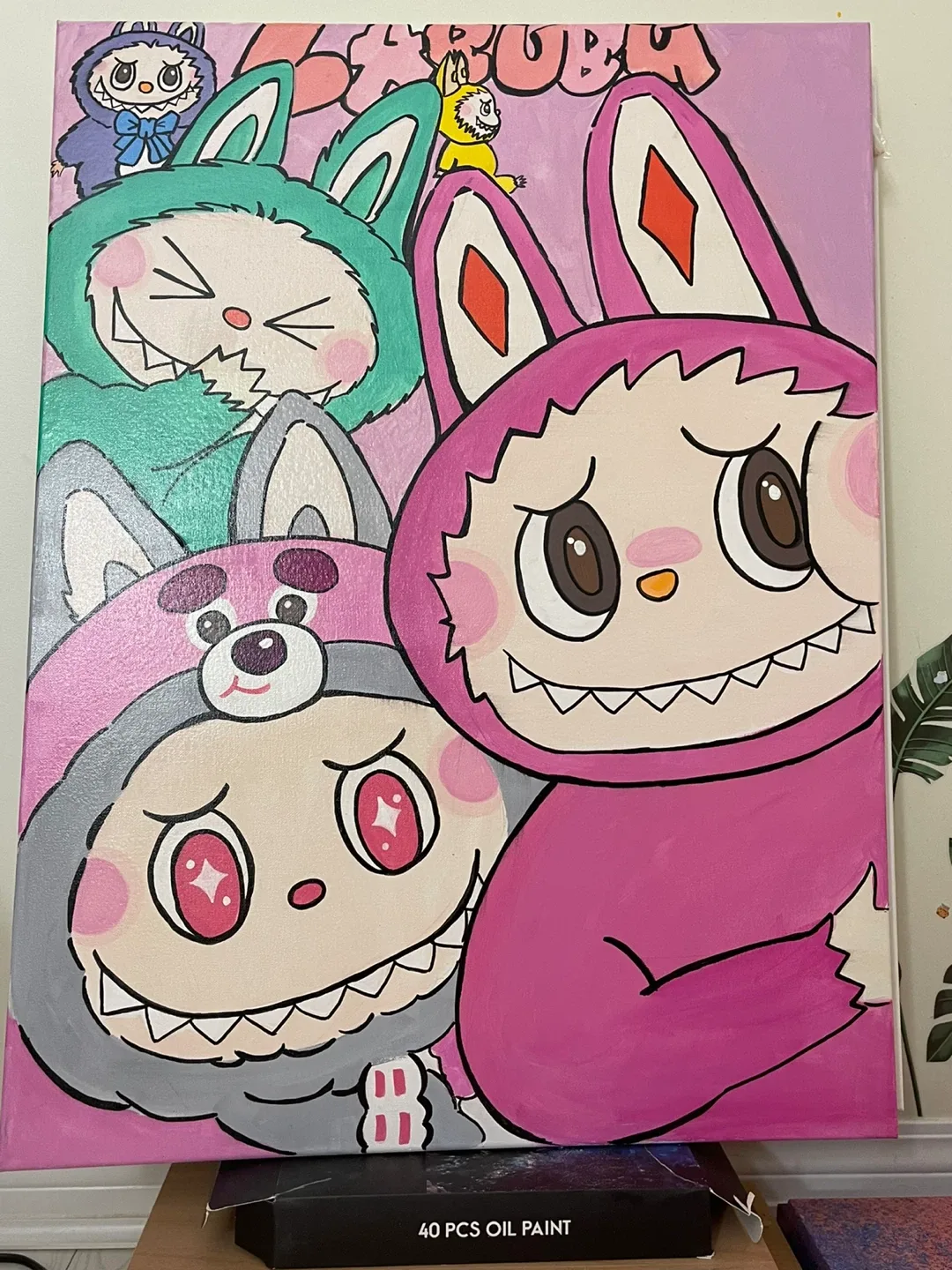 Acrylic Paint Labubu 60x80cm image indicator(2)