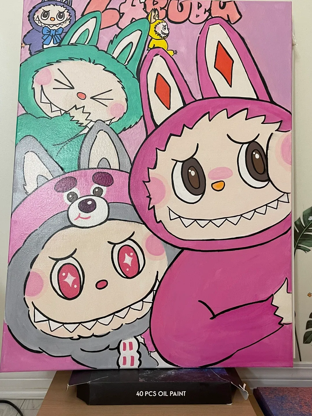 Acrylic Paint Labubu 60x80cm image indicator(3)