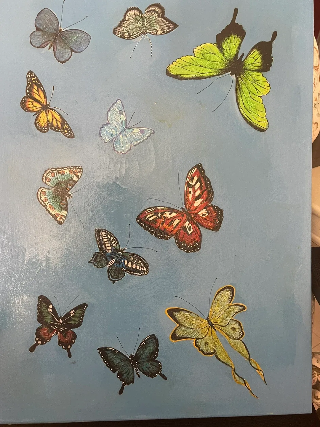 Beautiful butterfly Acrylic painting image indicator(4)