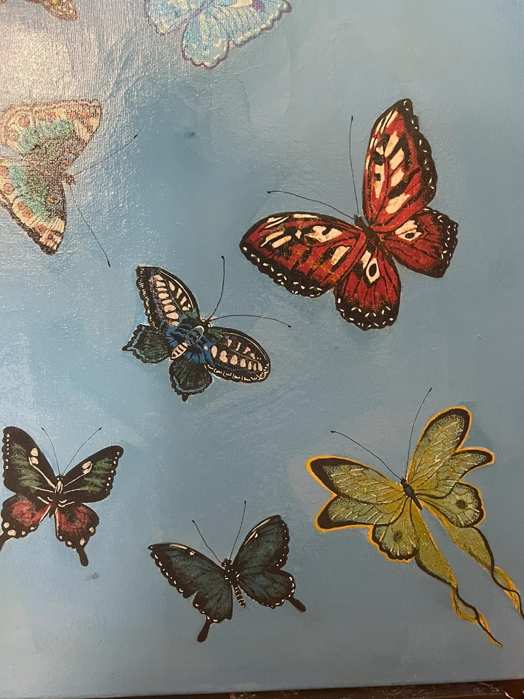 Beautiful butterfly Acrylic painting image indicator(3)