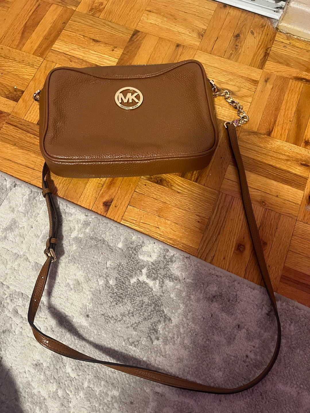 Michael Kors Brown Leather Crossbody Bag