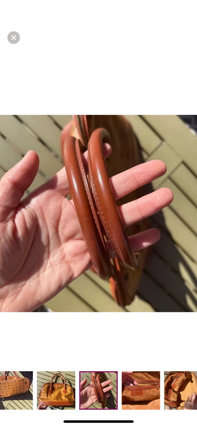 MCM Vintage Brown Leather Handbag image indicator(6)