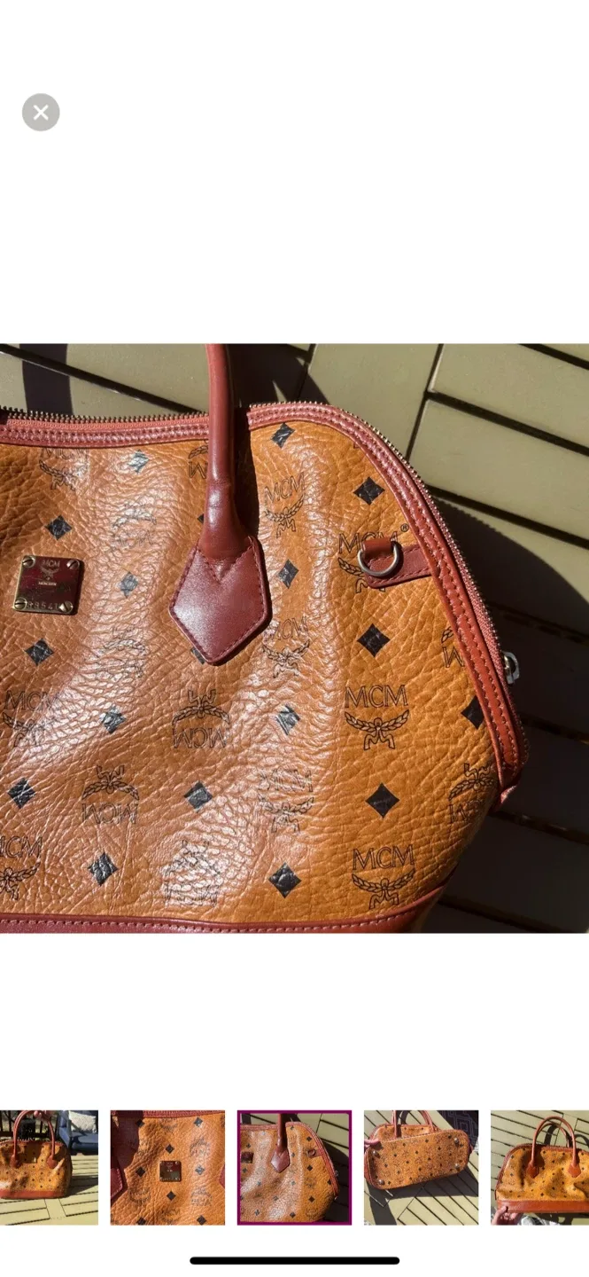 MCM Vintage Brown Leather Handbag image indicator(4)