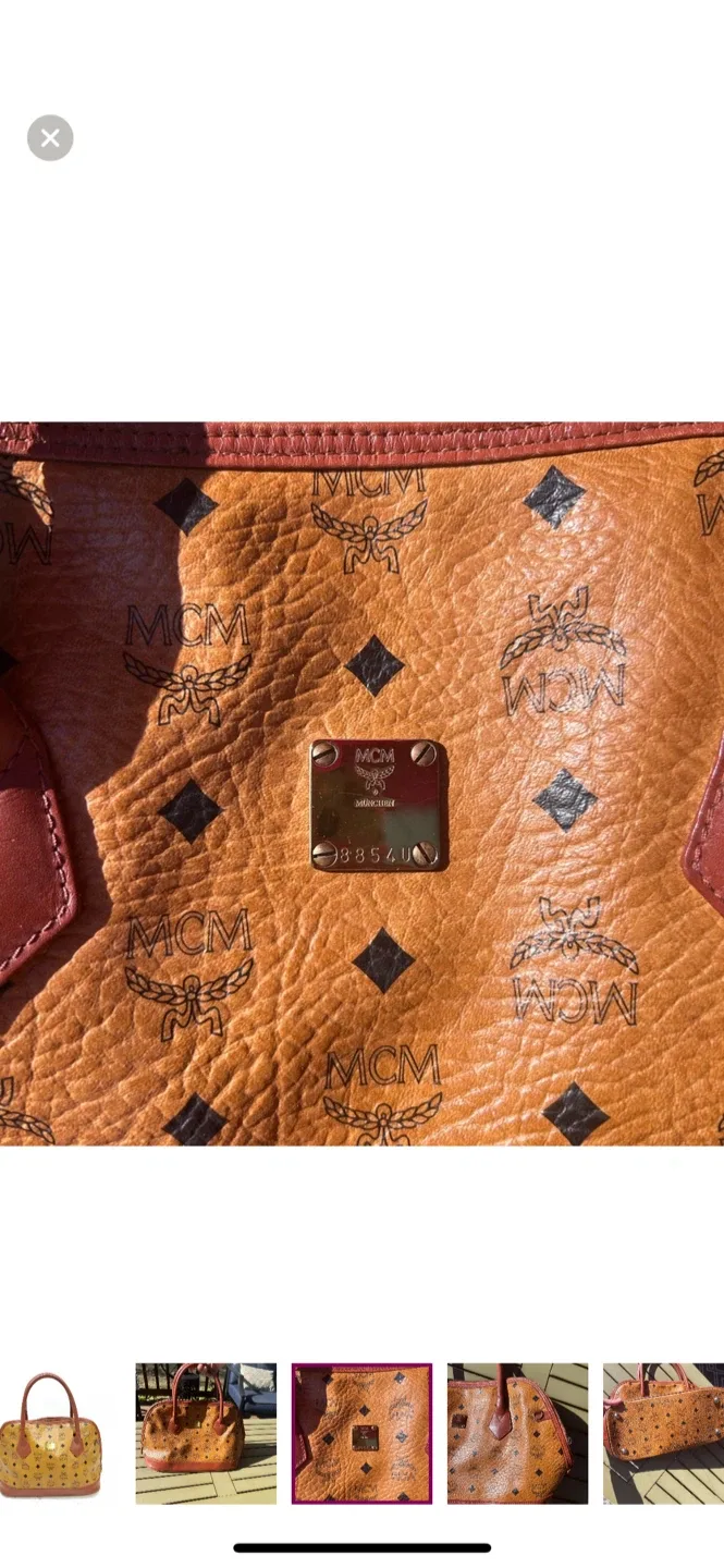 MCM Vintage Brown Leather Handbag image indicator(3)