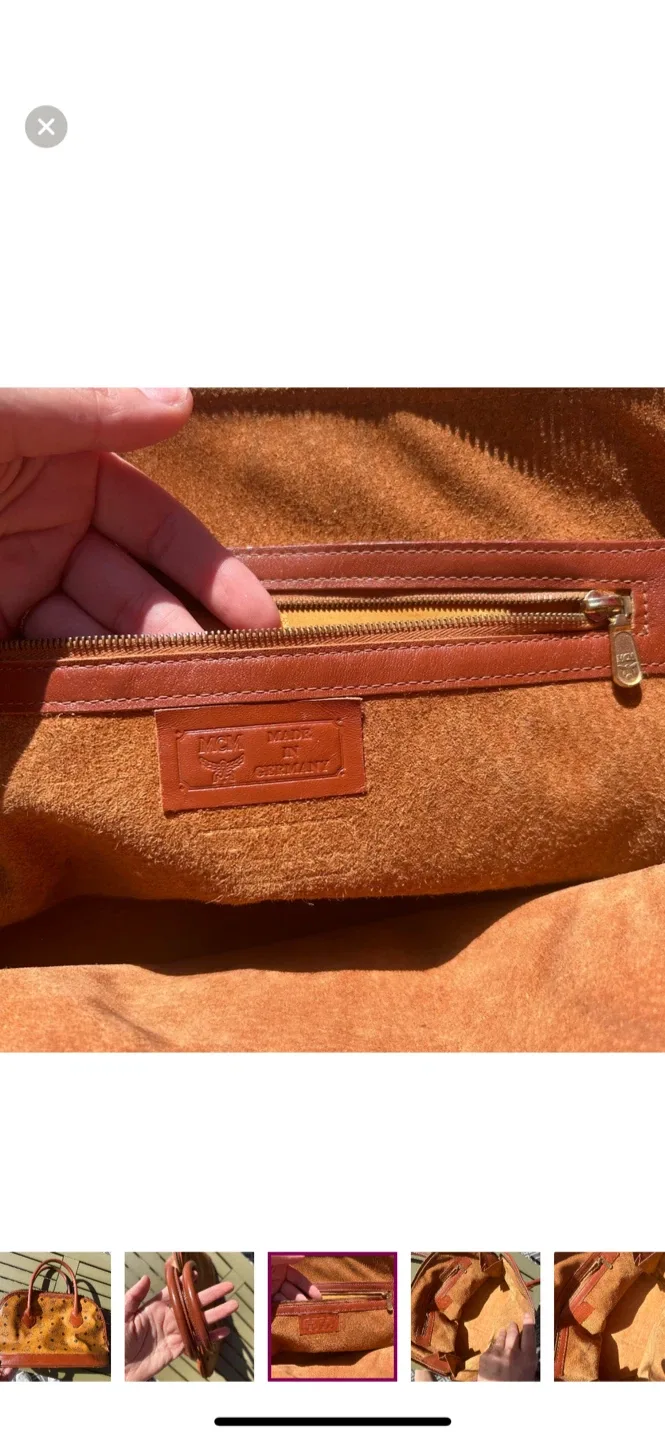 MCM Vintage Brown Leather Handbag image indicator(7)