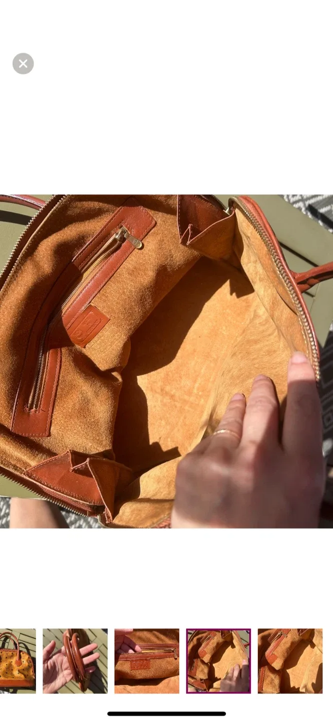 MCM Vintage Brown Leather Handbag image indicator(8)