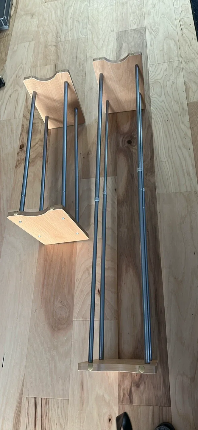 2 Adjustable Wooden Shoe racks thumbnail