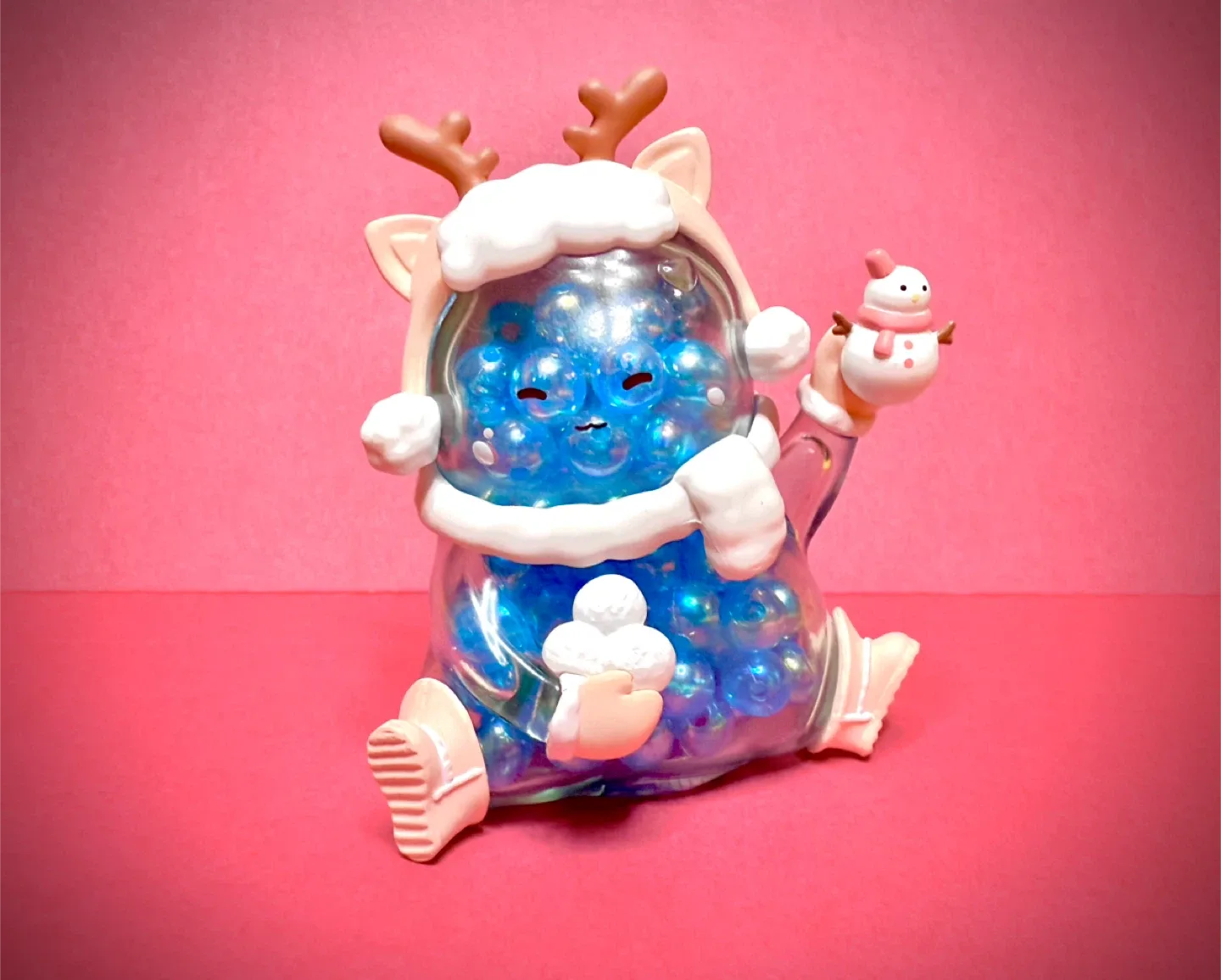 Cute Reindeer Figurine with Blue Beads image indicator(2)