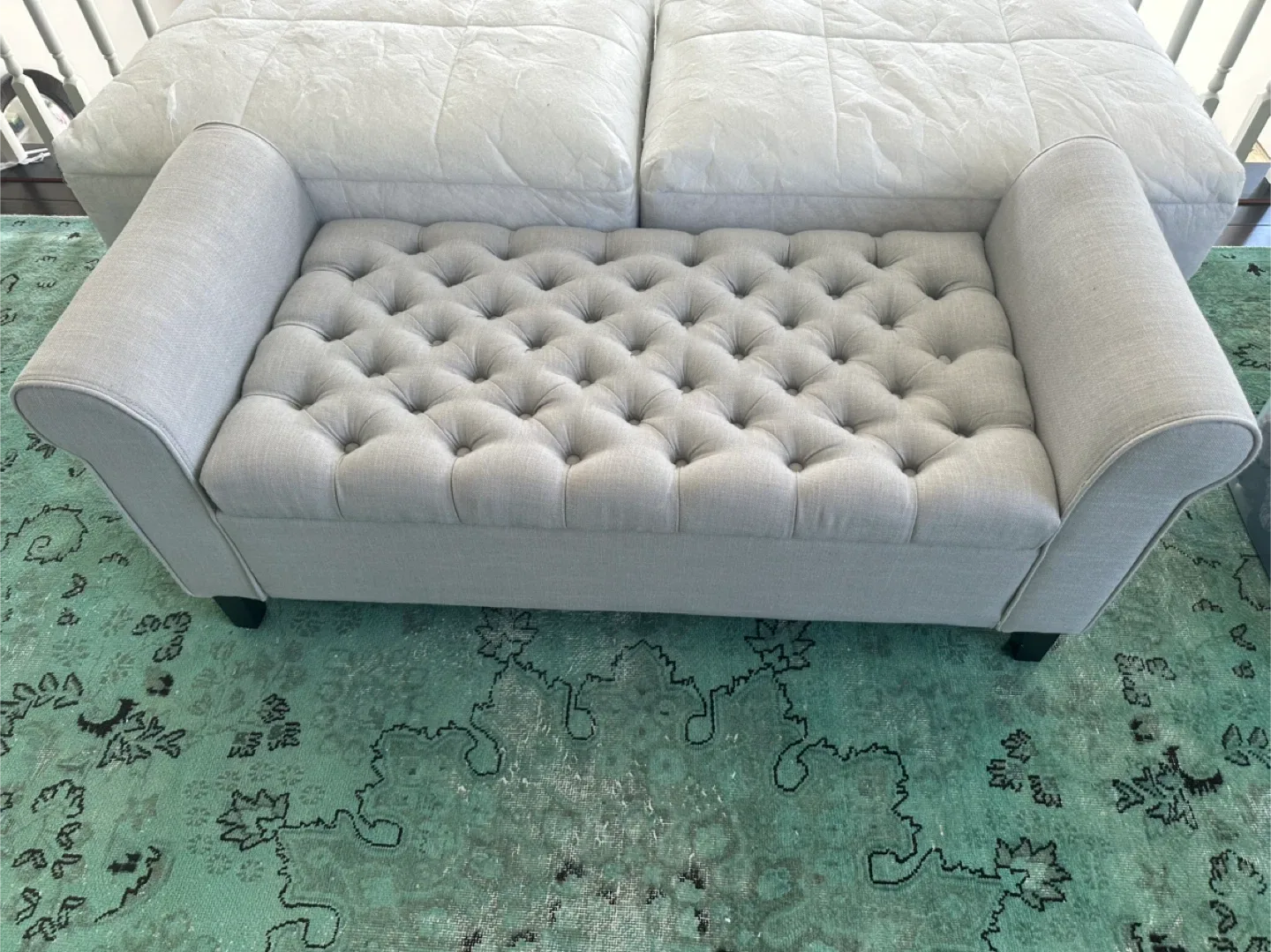 Tufted Ottoman Bench with storage image indicator(2)