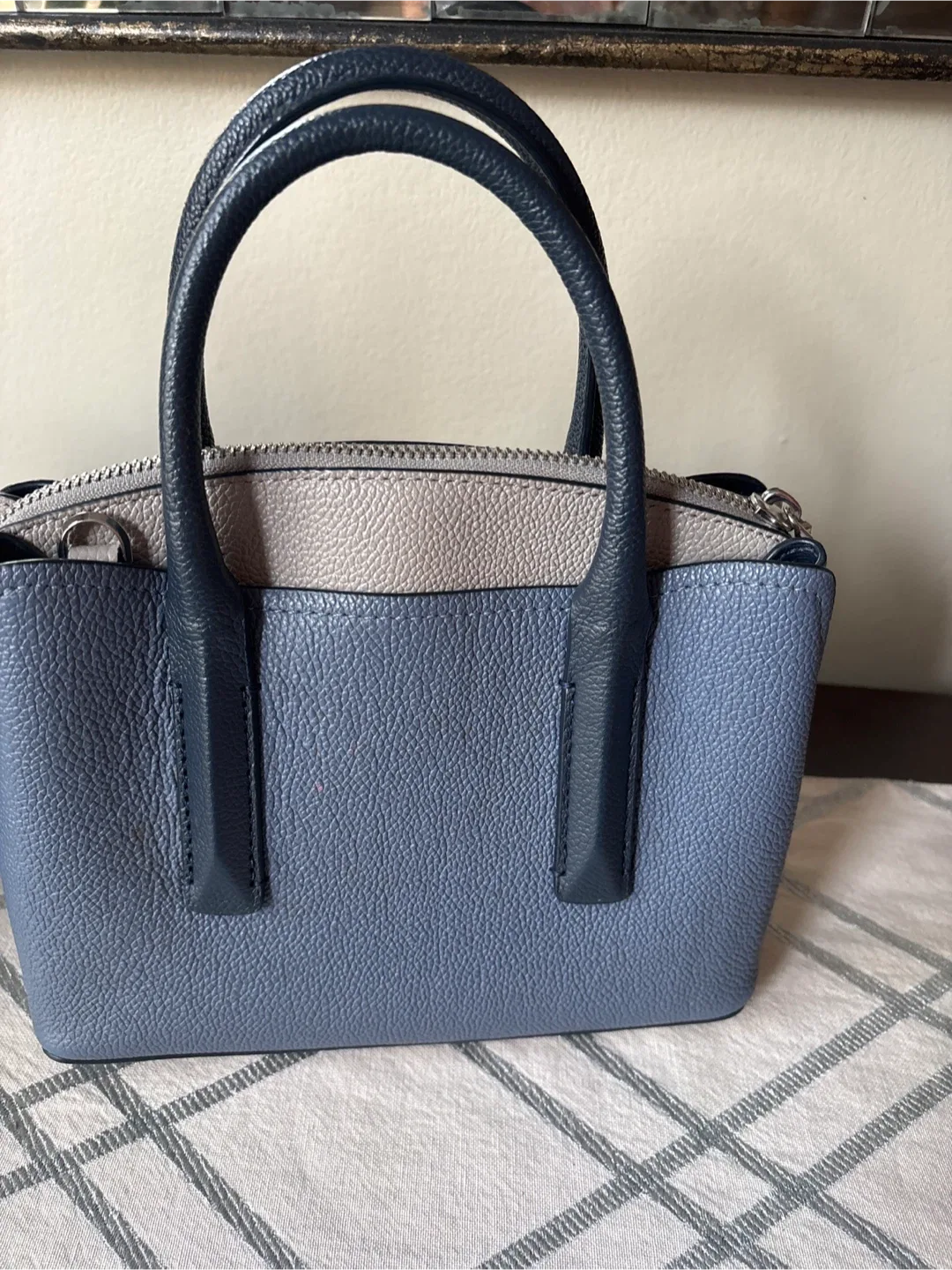 Kate Spade Blue Leather Satchel image indicator(2)