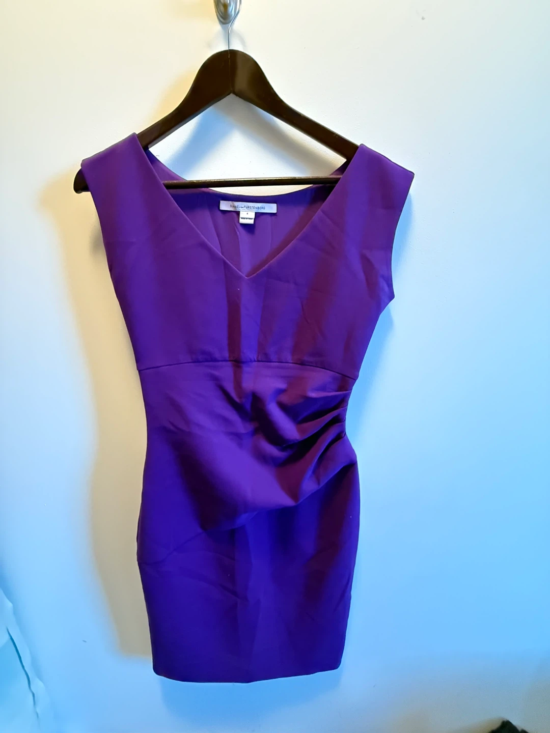 Diane von Furstenburg purple bodycon dress