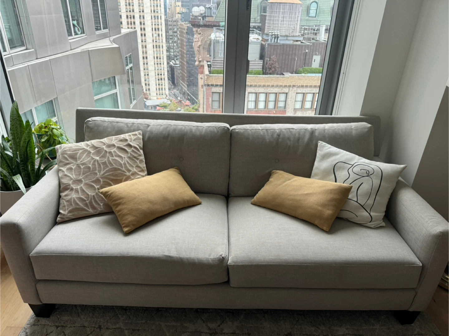 Comfortable Light Gray Sofa - Pier 1