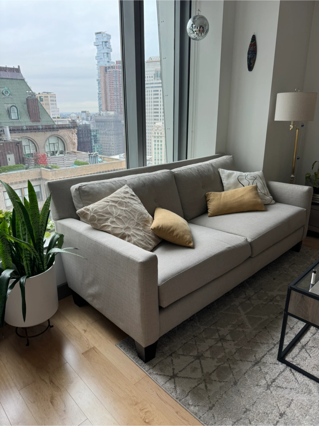 Comfortable Light Gray Sofa - Pier 1 - photo 2