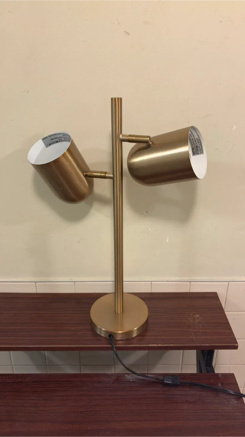 Gold Metal Adjustable Desk Lamp thumbnail