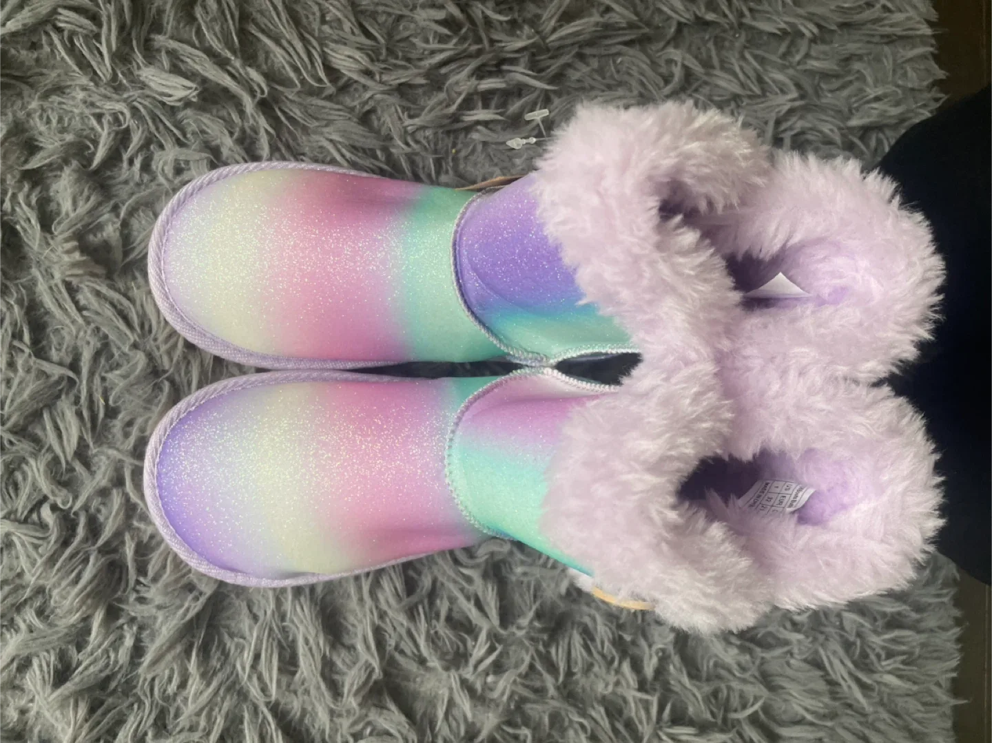 Weestep Kids' Rainbow Glitter Winter Boots - Size 10 image indicator(7)