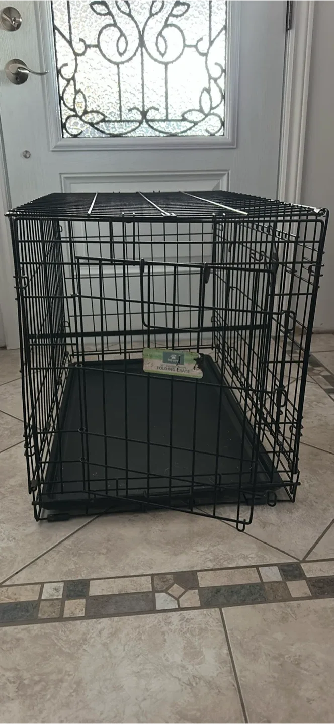 Top Paw 30" Double Door Folding Crate thumbnail