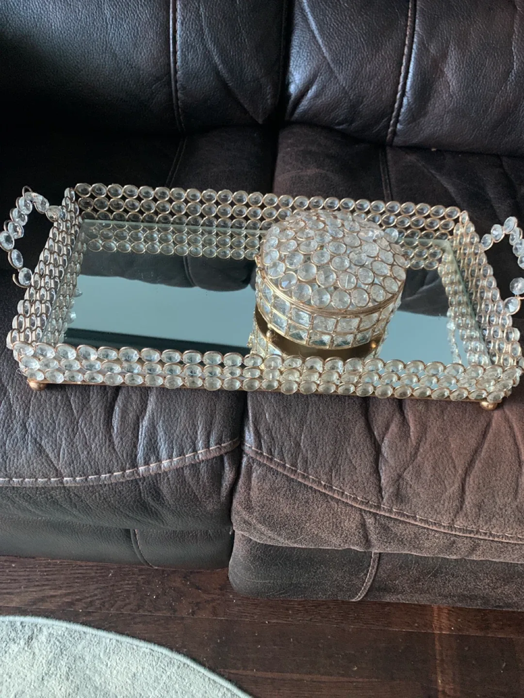 Decorative Crystal Tray and Box Set image indicator(4)