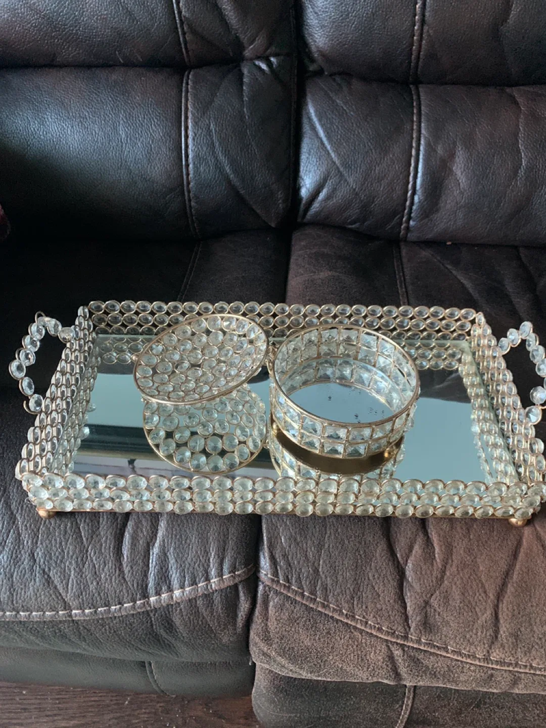 Decorative Crystal Tray and Box Set image indicator(3)