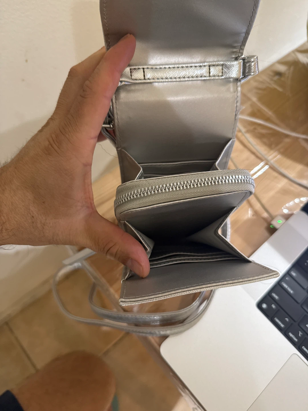 Silver Crossbody Phone Bag - photo 2