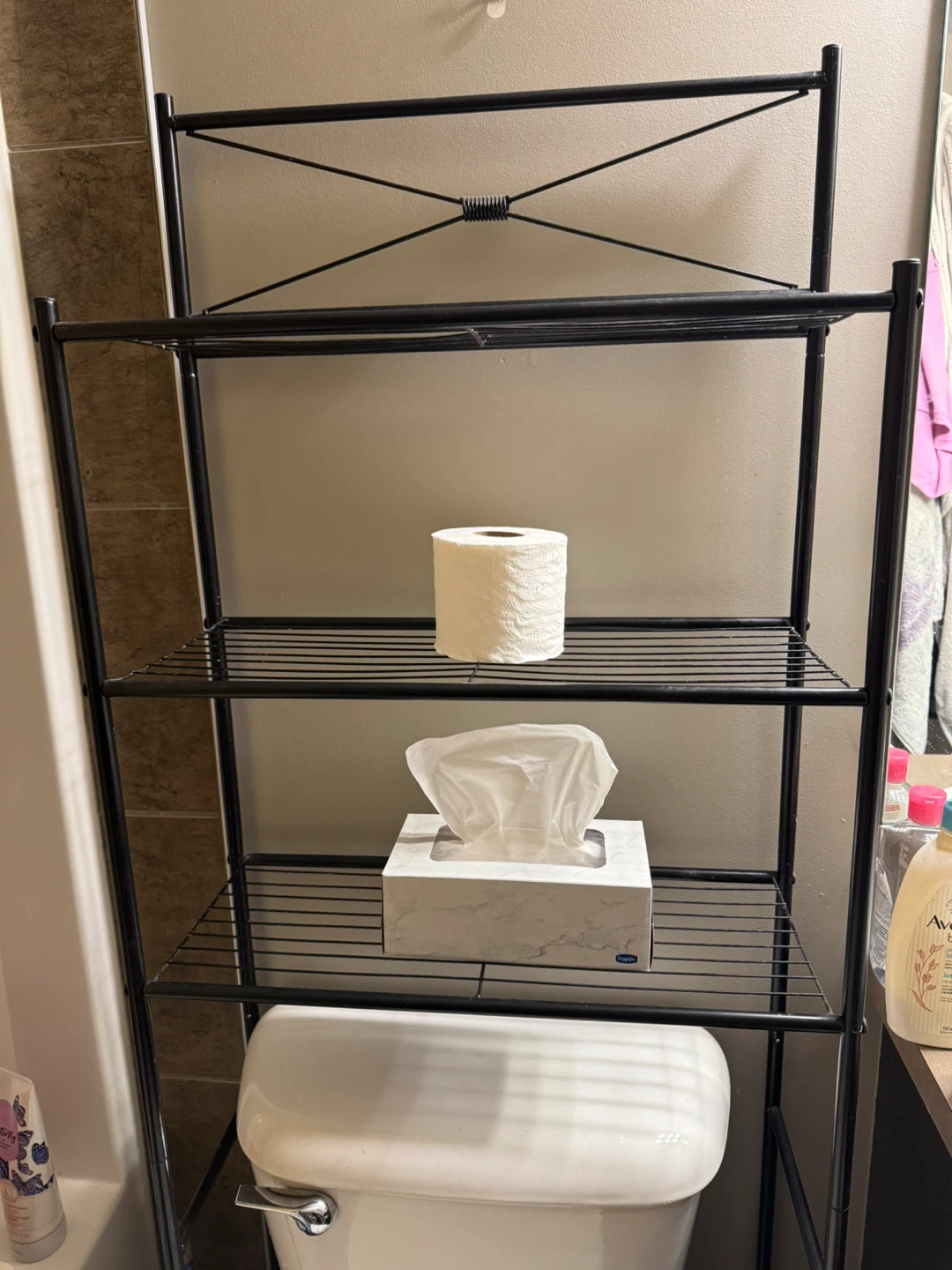 Black Over-the-Toilet Bathroom Shelf - photo 3