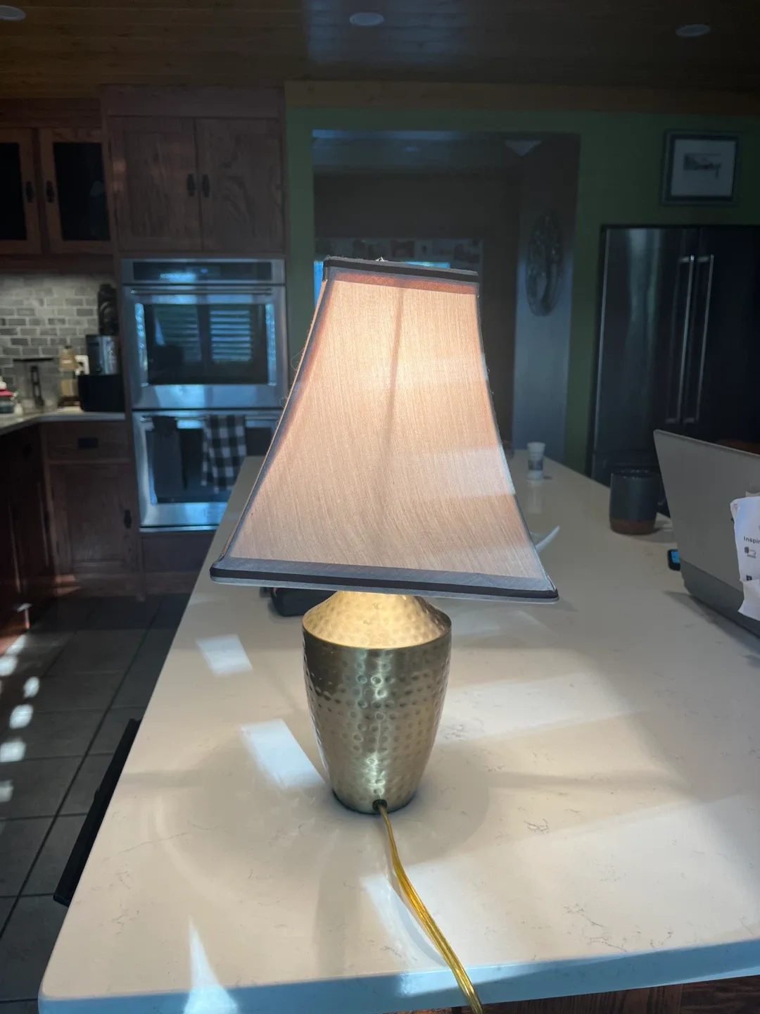 Hammered Metal Table Lamp image indicator(2)