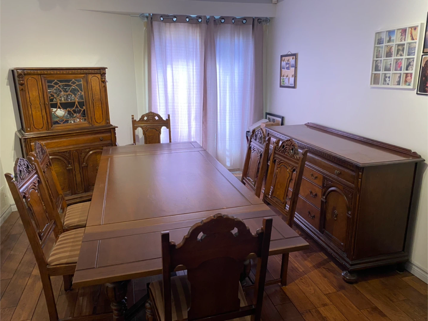 Antique Dining Set - Table, Chairs, Hutch & Buffet