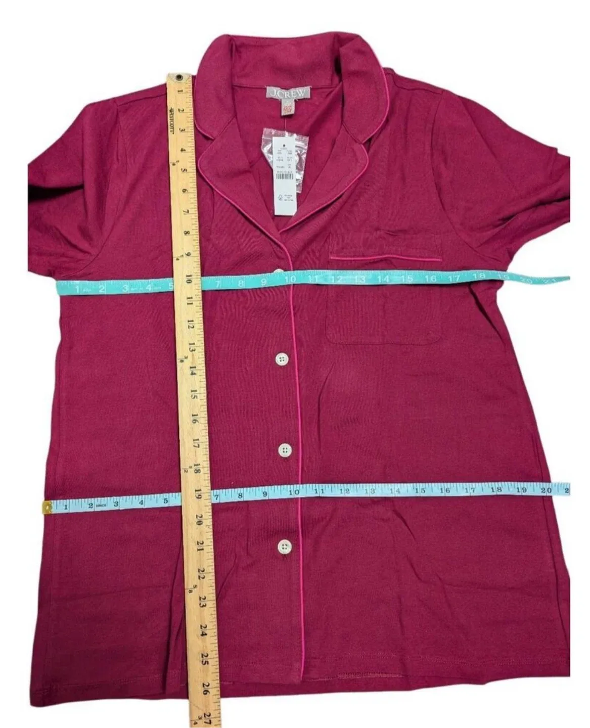J.Crew Pajama Set Burgundy Medium image indicator(4)