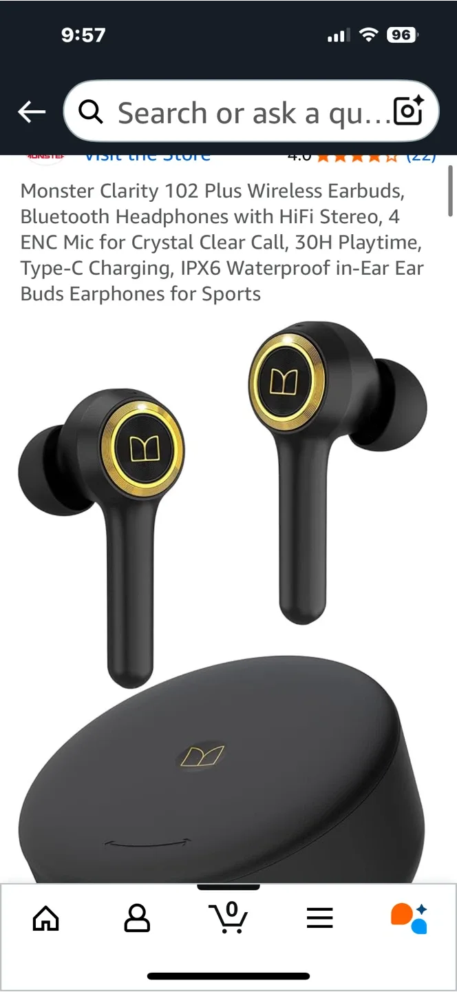 Monster Clarity 102 Plus Wireless Earbuds thumbnail