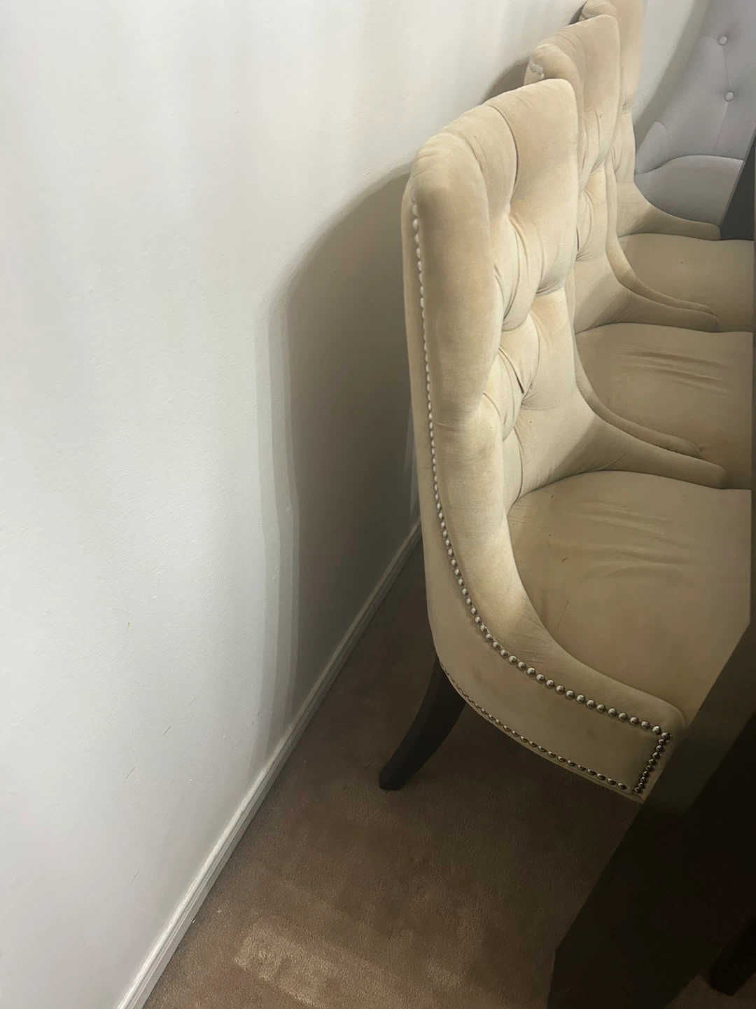 Set of 6 Beige Dining Chairs - photo 5