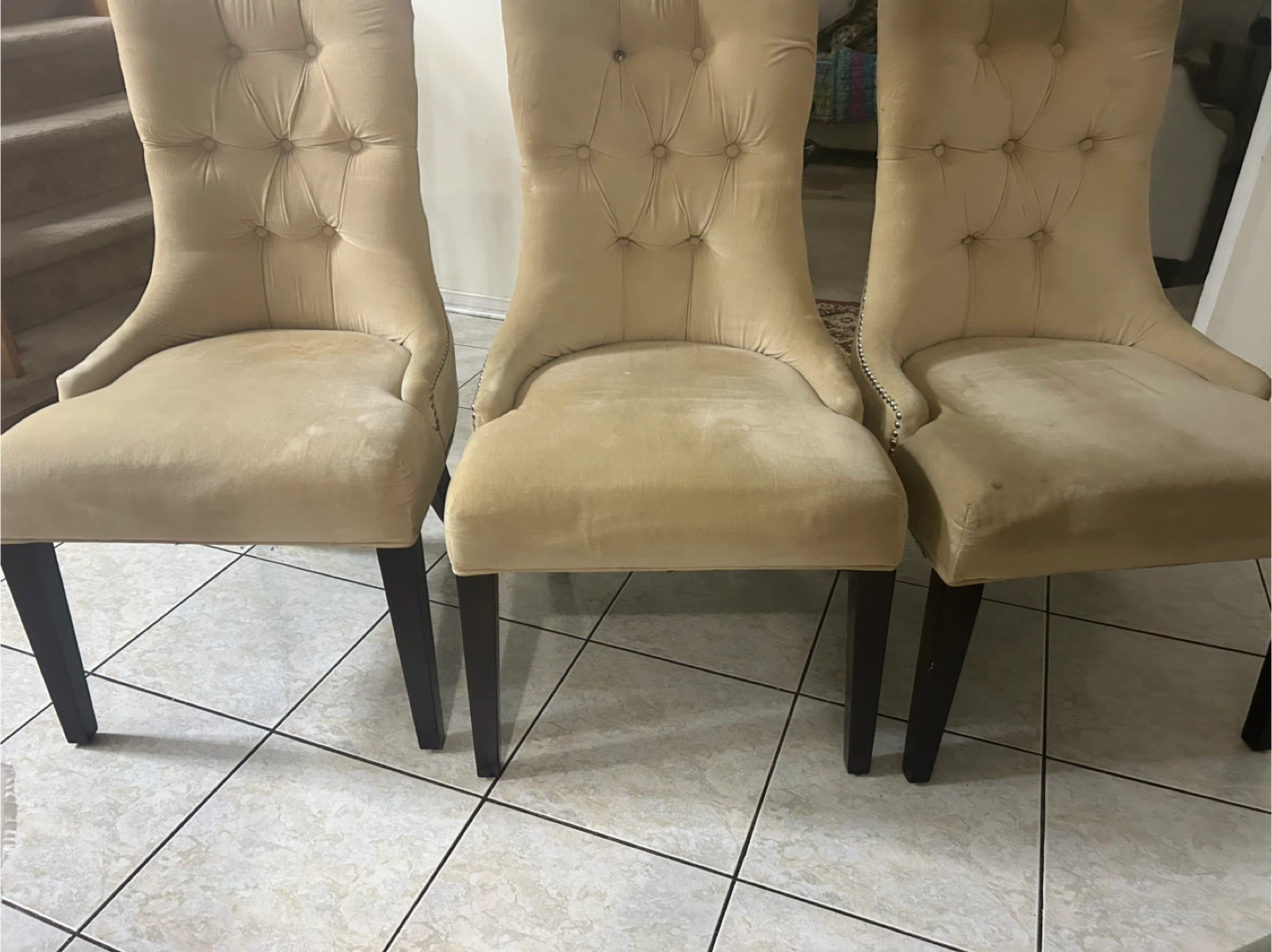 Set of 6 Beige Dining Chairs - photo 2