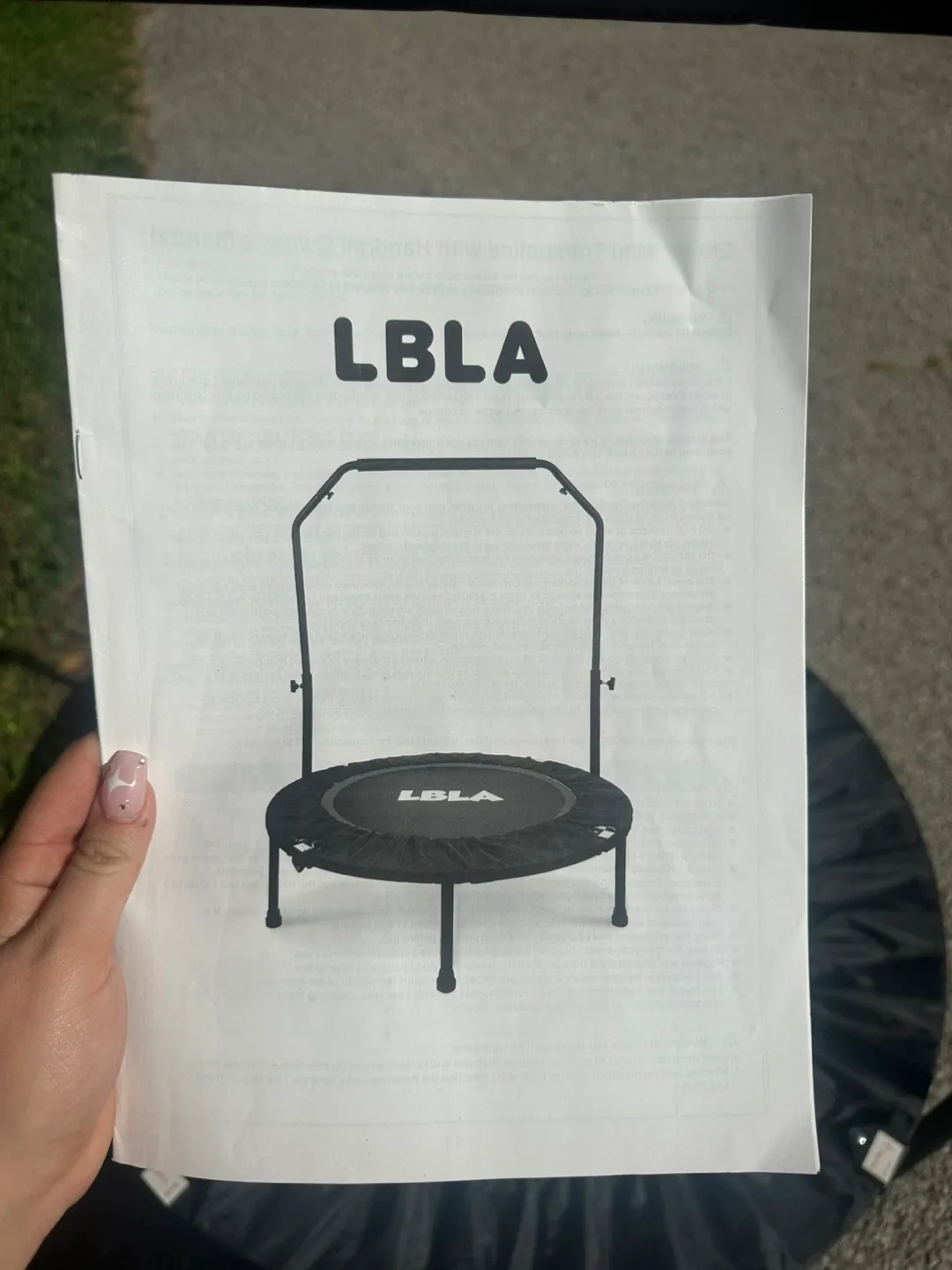 LBLA Mini Trampoline with Handrail - EN-40" image indicator(2)