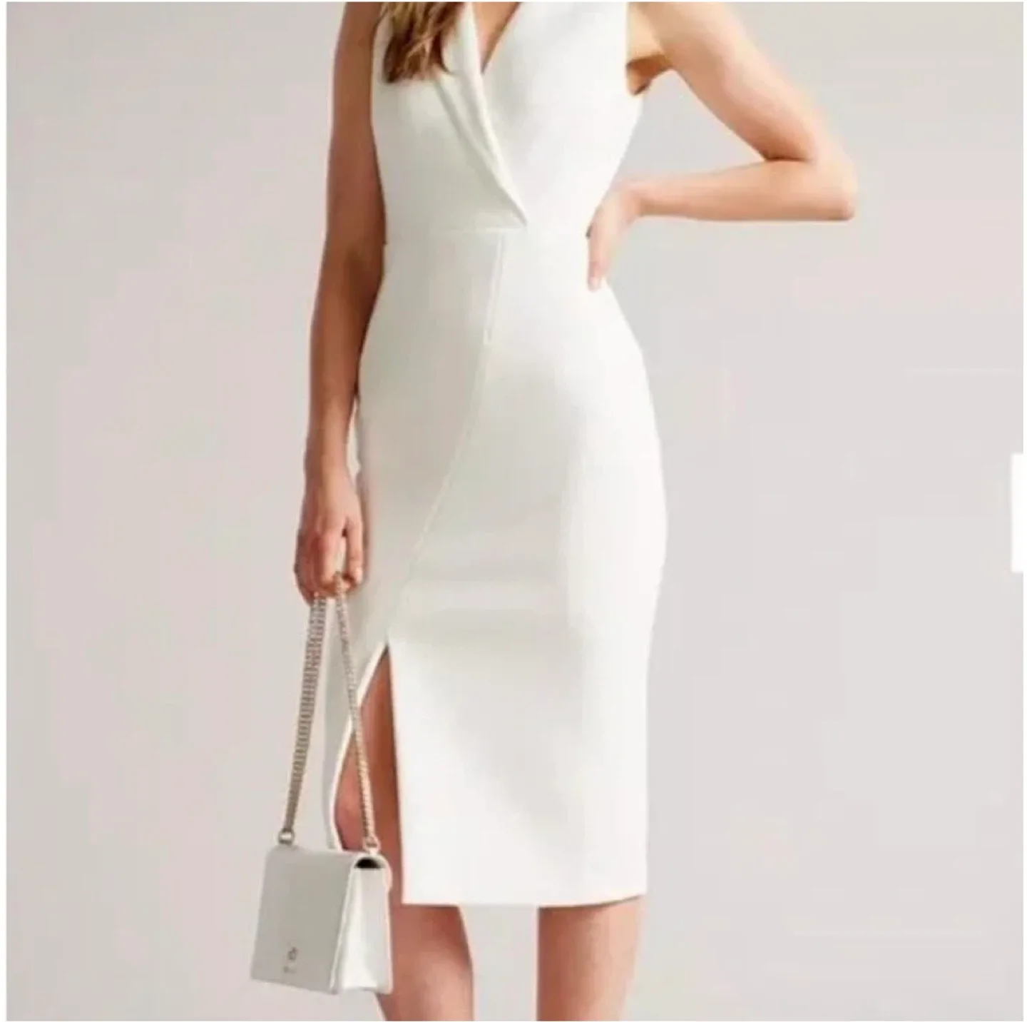 Ted Baker V-Neck Midi Length Dress image indicator(2)