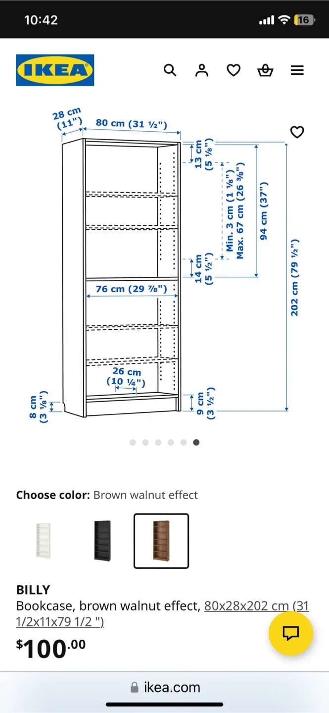 IKEA Billy Bookcase - Birch Effect image indicator(3)
