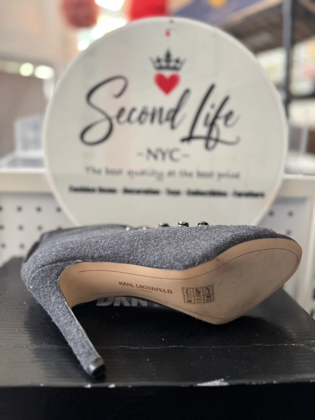 Karl Lagerfeld Paris Gray Heels - photo 4