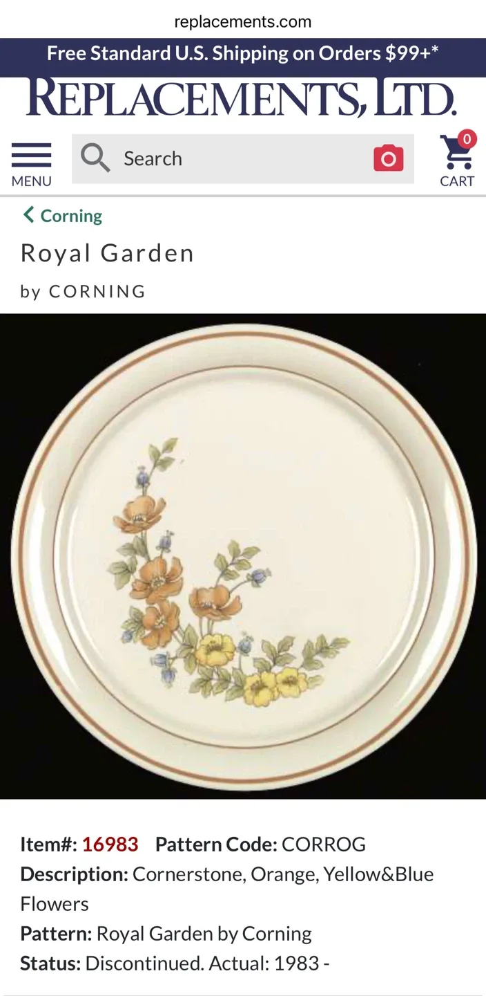 Corning Royal Garden Dinnerware Set 🥕 image indicator(3)