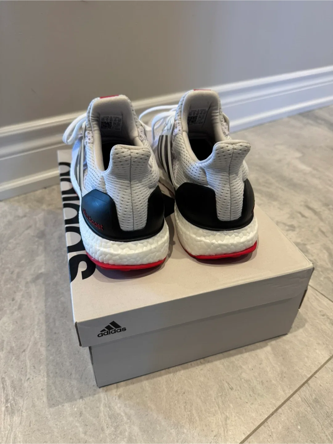 Men's New Adidas Ultraboost 1.0 White/Red (Size 11) image indicator(3)