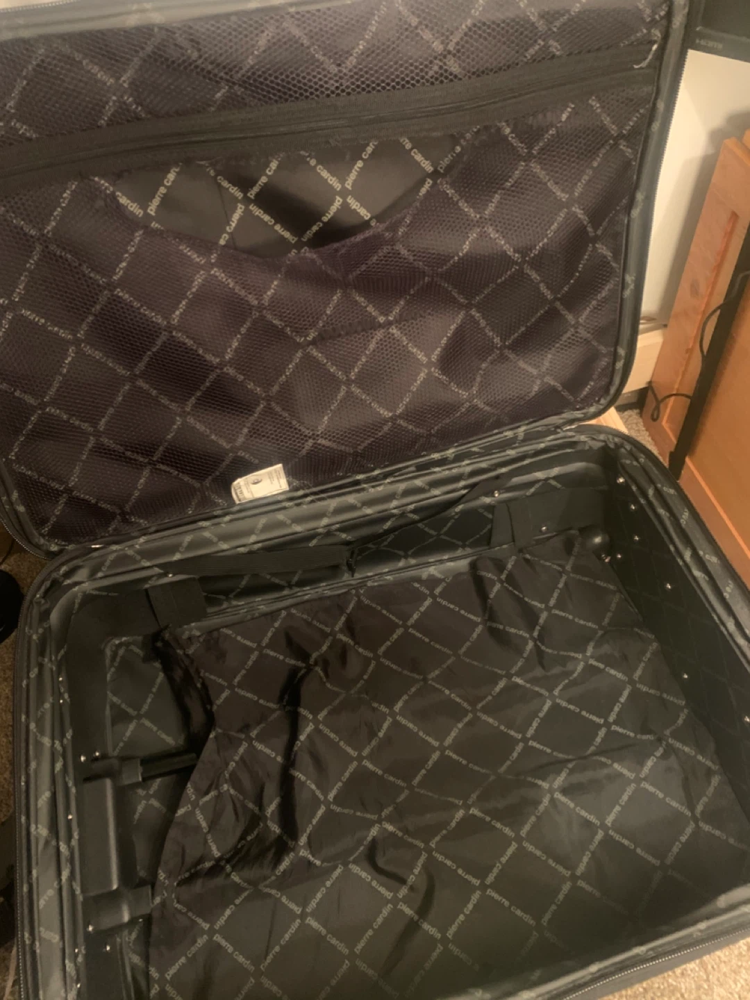 Pierre Cardin Large Black Suitcase with Expandable Storage - photo 2