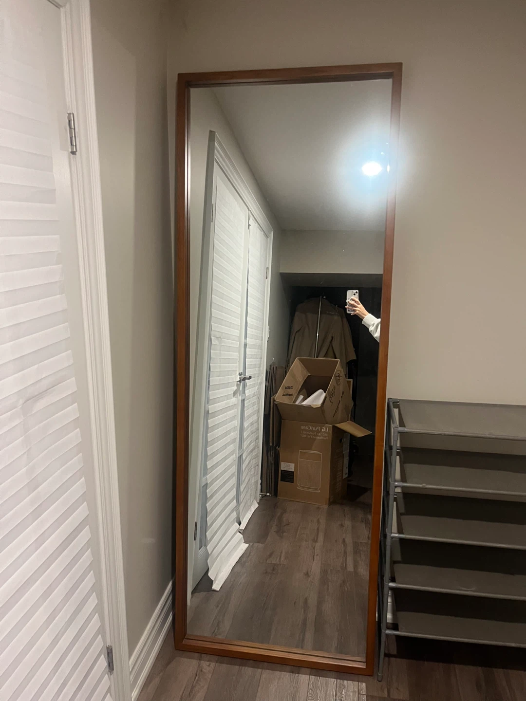 Full Length Mirror with Wood Frame
