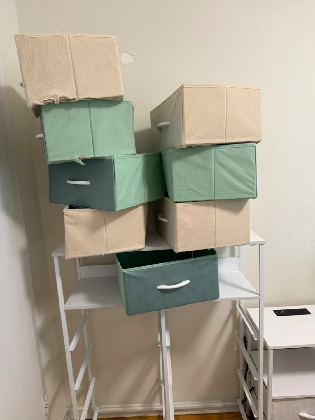 🚚Moving sale Storage Shelf with Fabric Drawers image indicator(4)