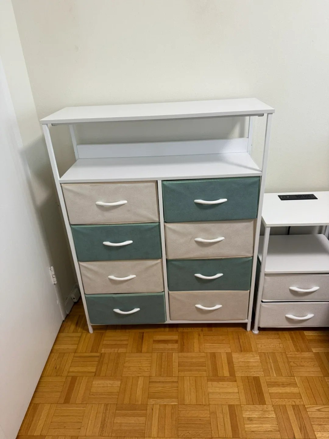 🚚Moving sale Storage Shelf with Fabric Drawers image indicator(5)