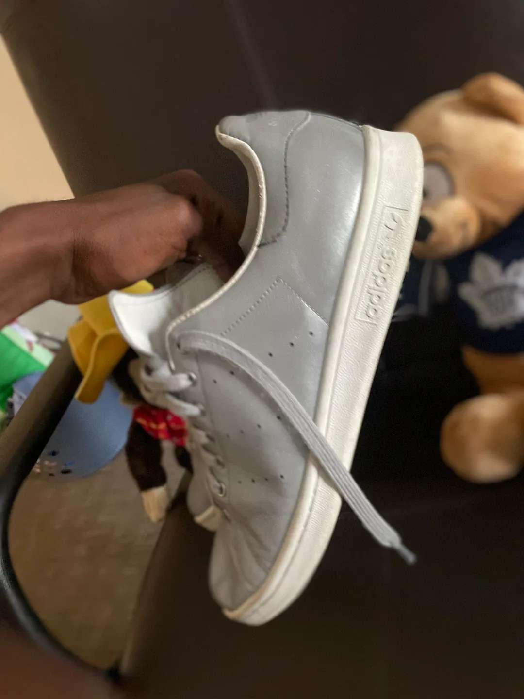 Adidas Stan Smith Grey Sneakers - Size 10 image indicator(2)