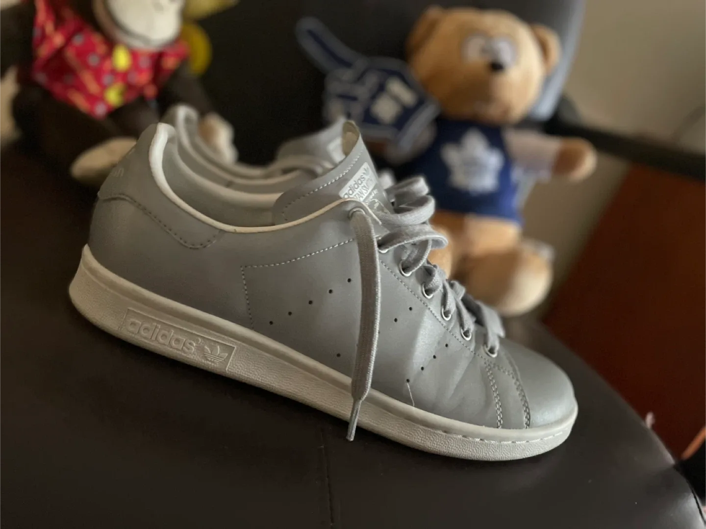 Adidas Stan Smith Grey Sneakers - Size 10 image indicator(8)