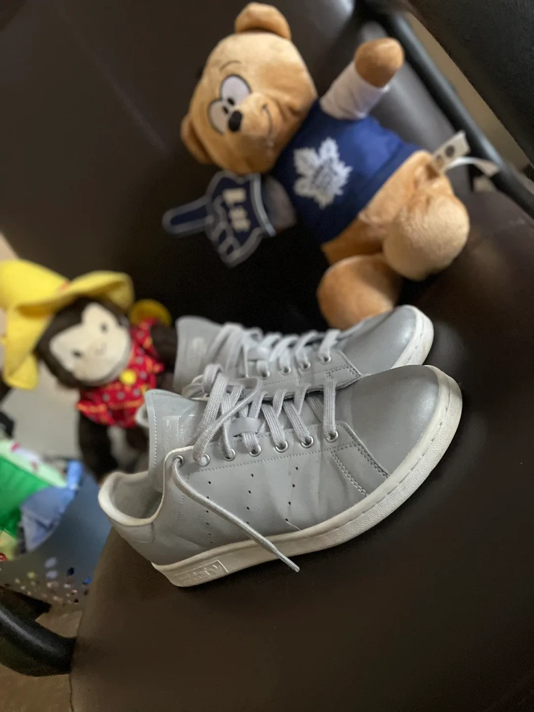 Adidas Stan Smith Grey Sneakers - Size 10 image indicator(7)